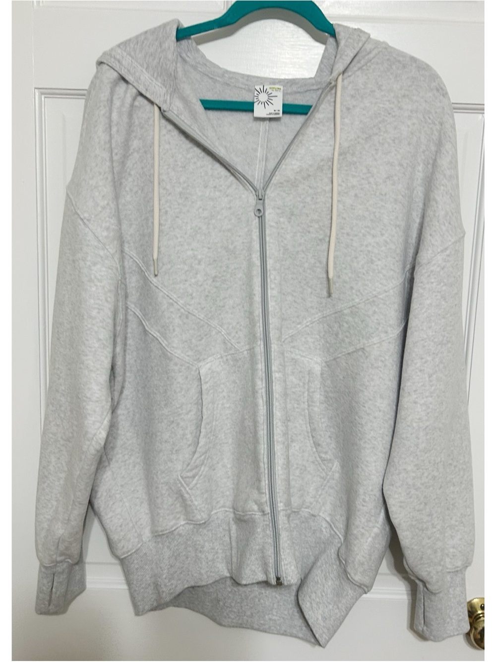 aerie oversized Light Gray Zip-Up Hoodie
